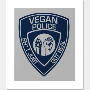 Vegan Police Badge Posters and Art